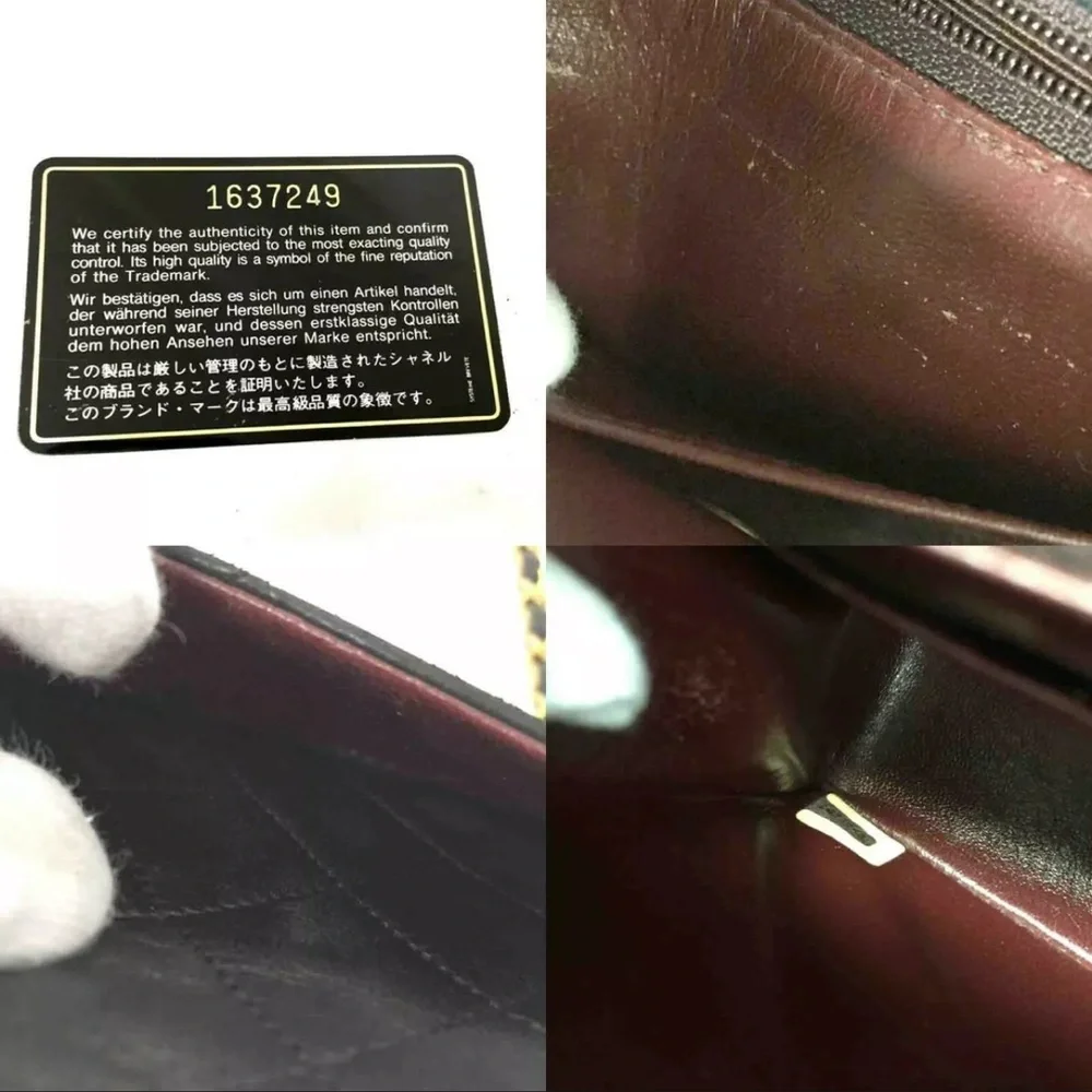 CHANEL Classic Leather Mini Flap Bag: 24k Gold Chain Crossbody Bag - Picture 3 of 14